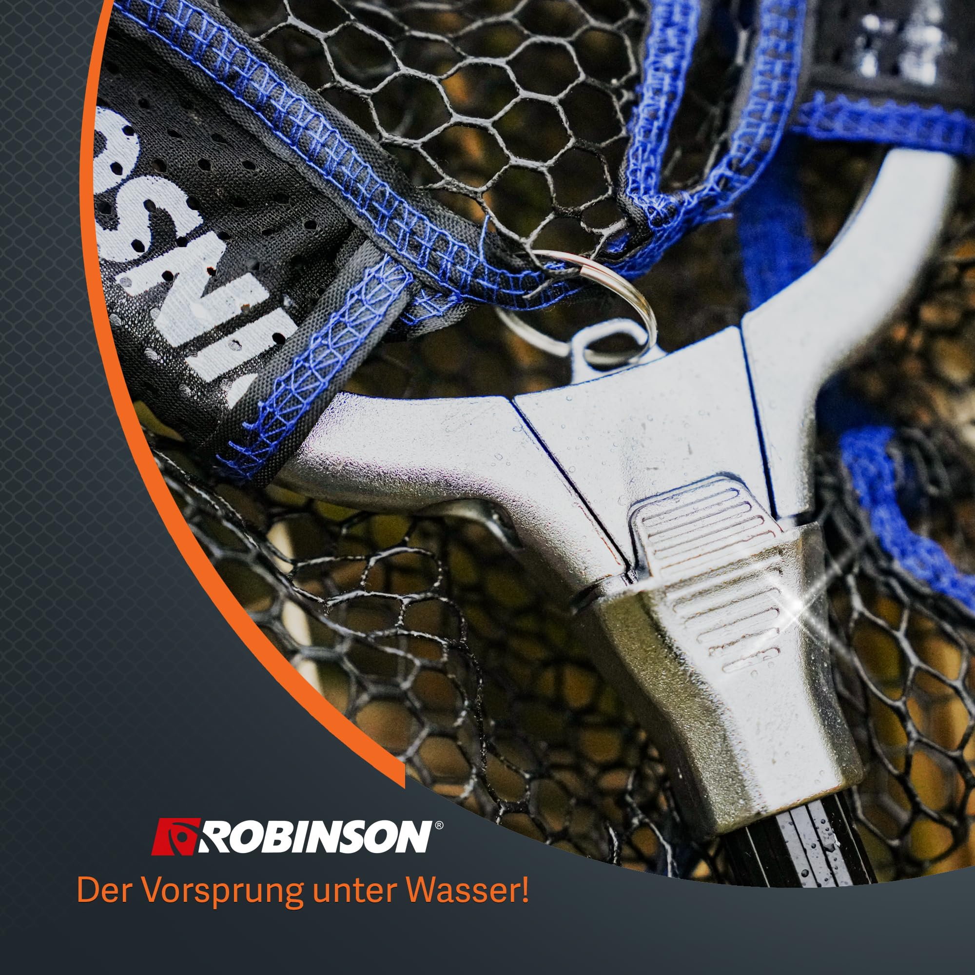 Robinson Gummiert Kescher Angeln - Angel Kescher mit verstärktem Aluminiumrahmen - Teleskop Unterfangkescher - 3 Längen (1,5m/2m/2,5m) – Klappbar