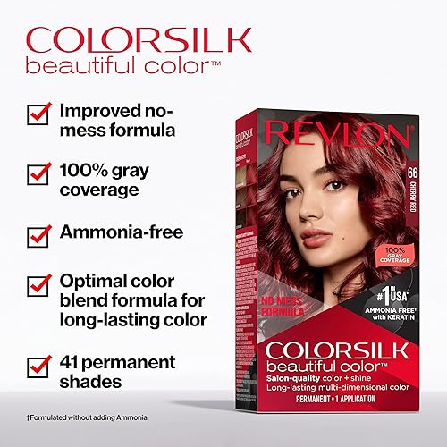 Miniatura 2 de Revlon ColorSilk Beautiful Color - Tinte permanente para el cabello de alta definición y larga duración, brillo y suavidad sedosa con cobertura del