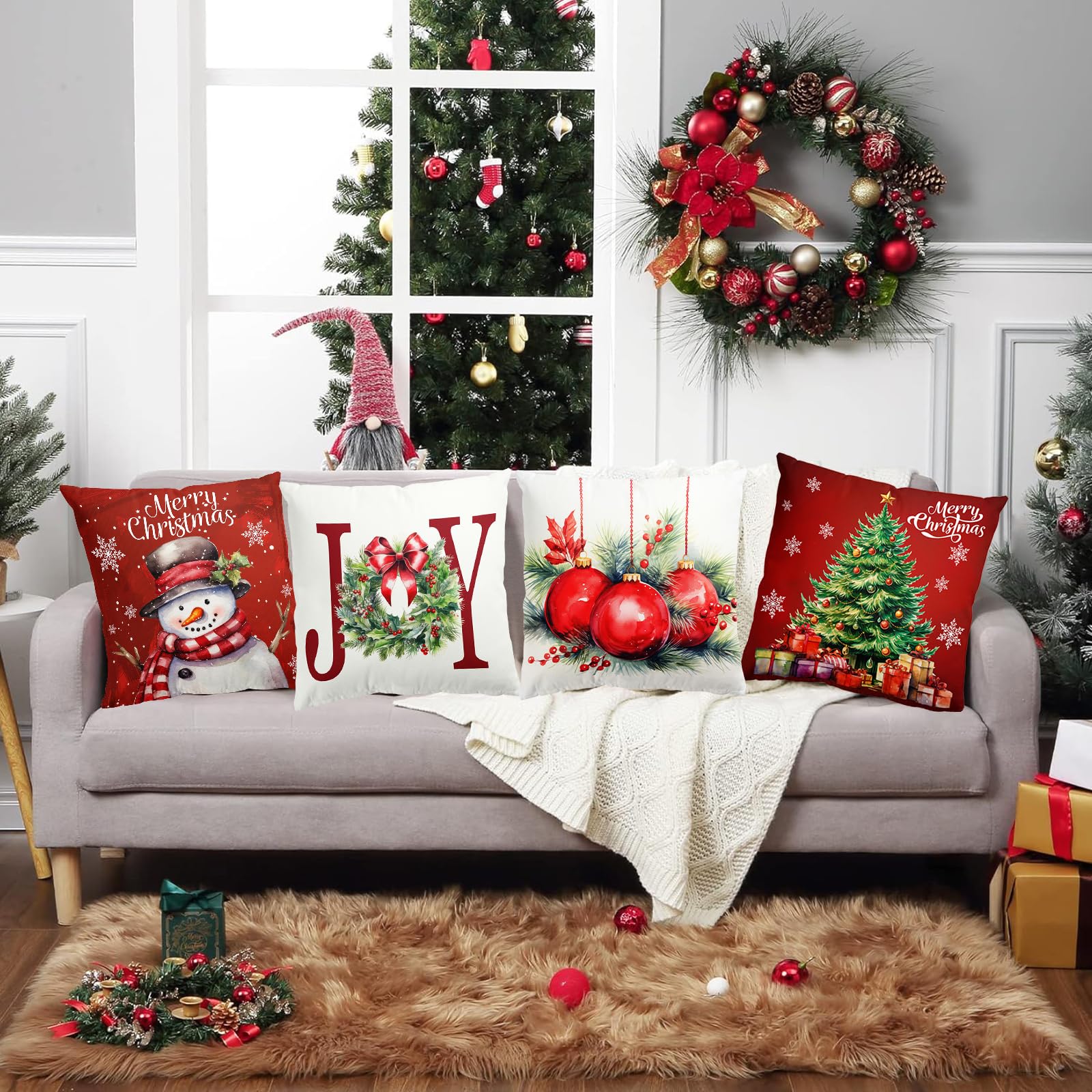 Xmas Custom Christmas Pillows Christmas Decorations Covers 18