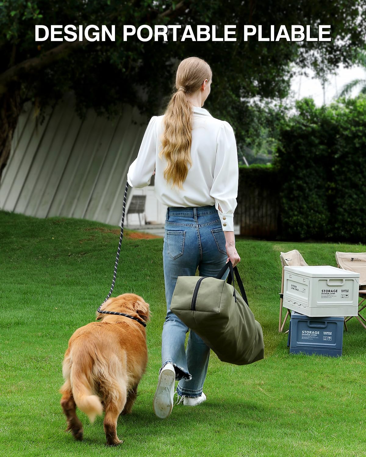 derimkcoa Caisse de Transport Pliable pour Chiens, Cage pour Chien avec Tapis épais, Caisse de Transport pour Chien Manchon en Tissu réglable, Portes en Maille Respirante,106 * 78 * 78cm,Vert