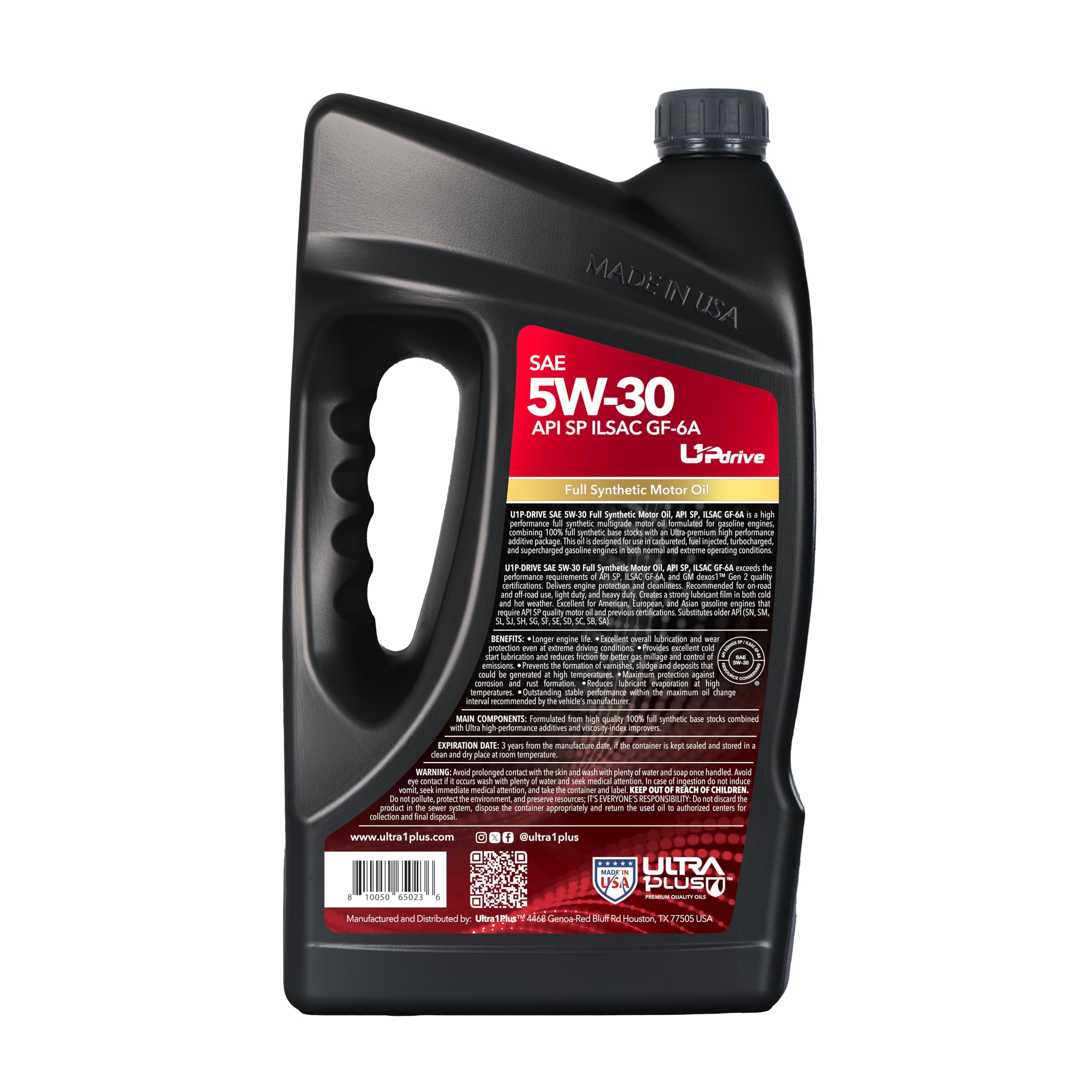 Amazon.com: Ultra 1Plus SAE 5W-30 Full Synthetic Motor Oil API SP