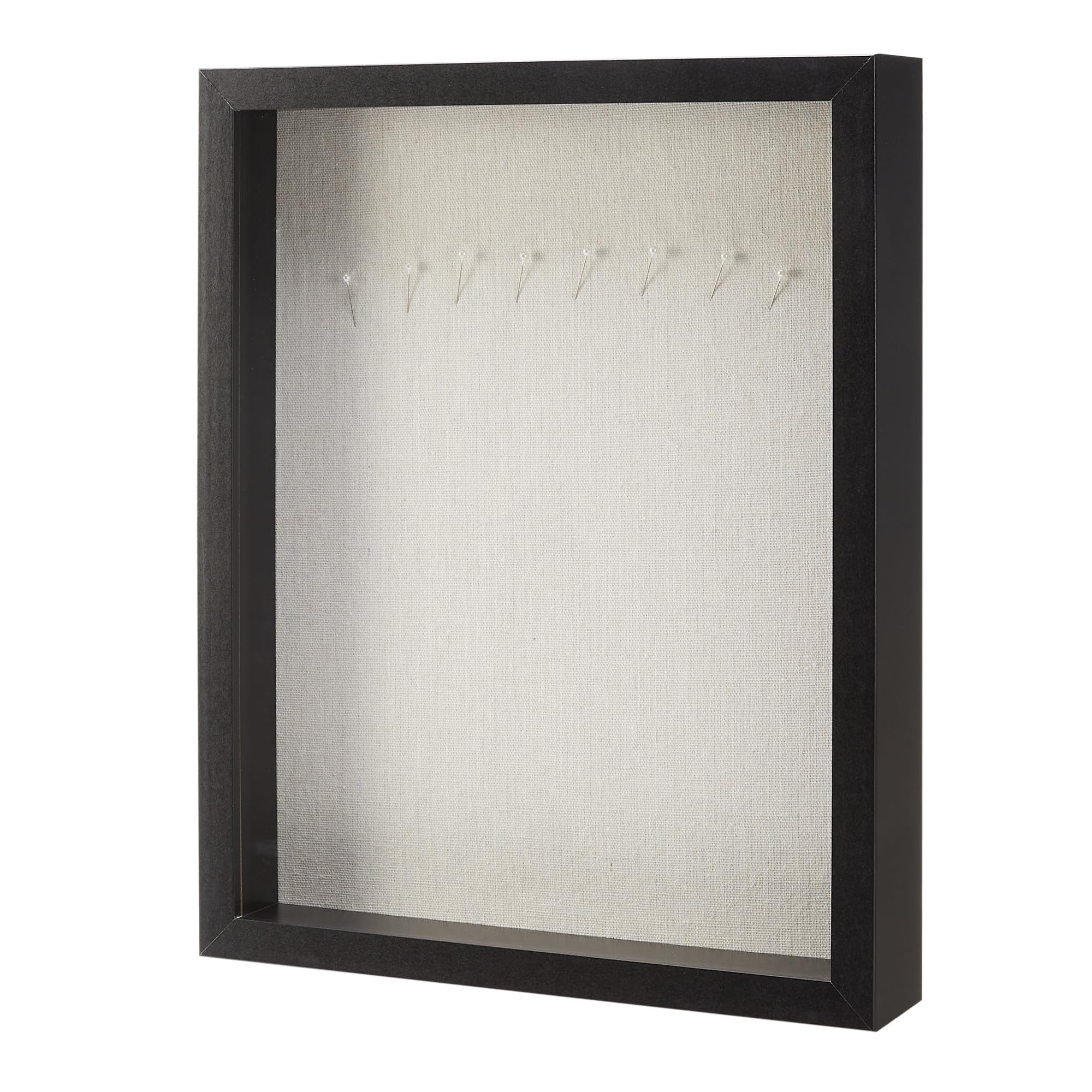 Amazon Basics Rectangular Wooden Shadow Box/Picture Frame, 28 cm x 35.5 cm, Black