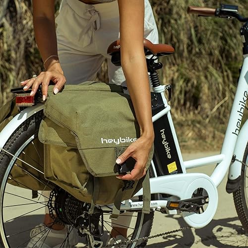 Miniatura 7 de Heybike Cityscape - Bicicleta eléctrica de 350 W batería extraíble Shimano de 7 velocidades y doble amortiguador 26 pulgadas para adultos