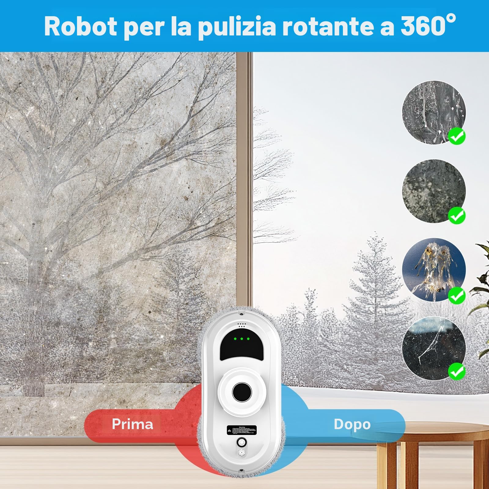 Robot Lavavetri, 5600PA Lavavetri Elettrico Automatico,3 Modalità Pulizia, Navigazione Intelligente,Rilevamento Intelligente dei Bordi, Telecomando e 10 Panni, Robot Lavavetri per Interni ed Esterni