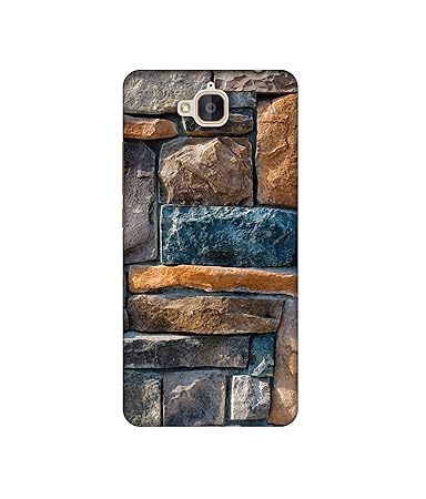 Casotec Decorative Stone Cladding Design 3D Printed Hard Back Case Cover for Honor Holly 2 Plus
