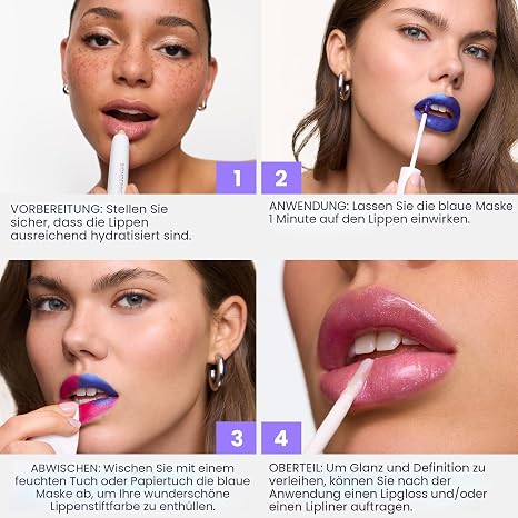 wonderskin wonder blading lip stain mask natural lipstick long-lasting waterproof lip tint (beautiful stain & go)