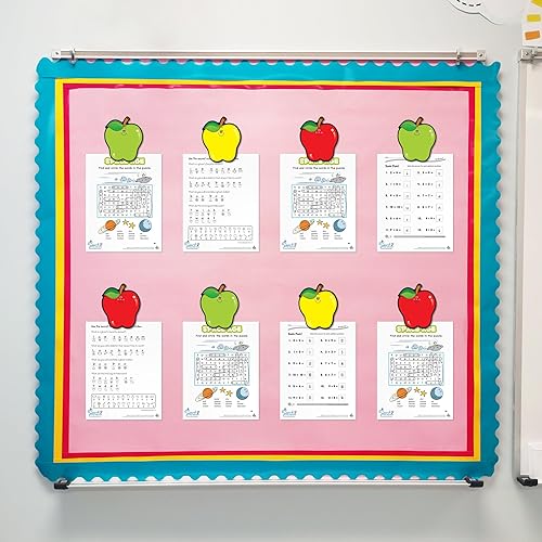 Vista 50 de Carson Dellosa - 150 letras recortadas de 4 pulgadas en blanco, decoración del alfabeto en mayúscula y minúscula para tablón de anuncios, tablero