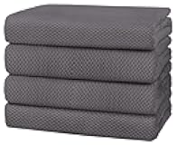 HOMEXCEL Bath Towel Set Pack of 4, 30 x 60 Inches Large Microfiber Bath Towels, Soft, Absorbent, and Quick Dry Towels for Bathroom, Pool, Beach, Swim, and Yoga, Large Bathroom Towels, Grey