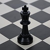 Vista 3 de WE Games Pieza de ajedrez Staunton de repuesto, Dark King para juego de ajedrez de torneo, pieza de ajedrez de plástico con fondo de fieltro, diseño