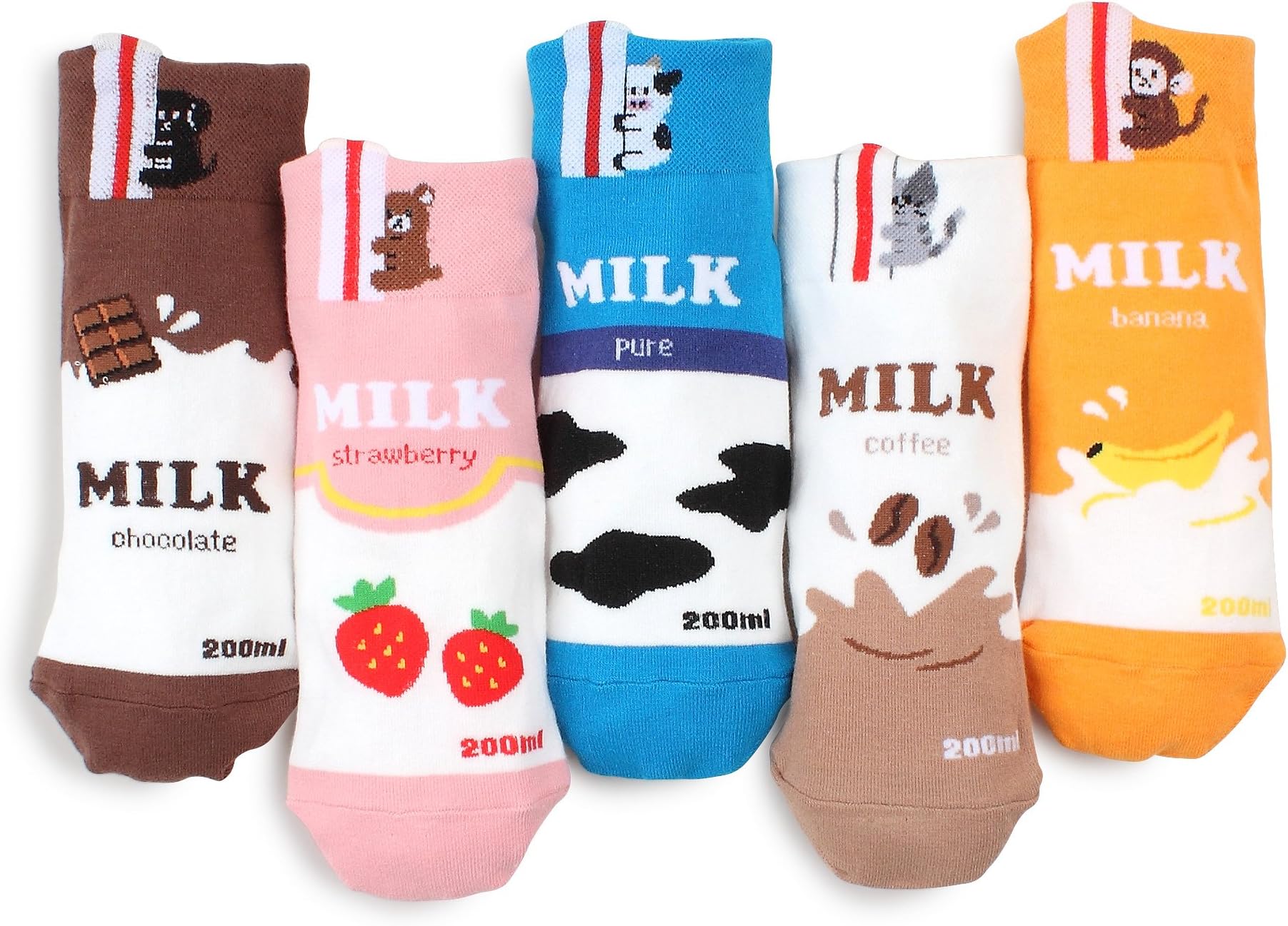 Women's Milk Cow Casual Socks (Ankle 5pairs) do 15