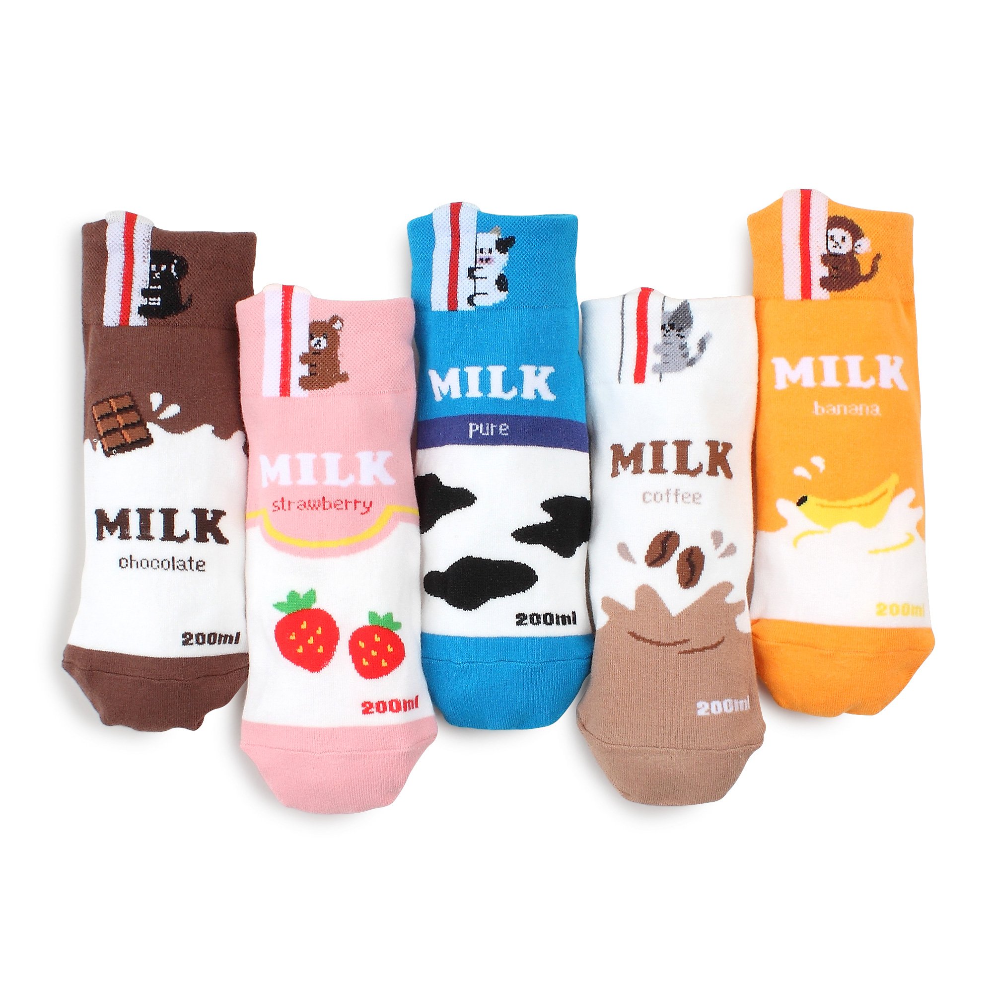 Women's Milk Cow Casual Socks (Ankle 5pairs) do 15