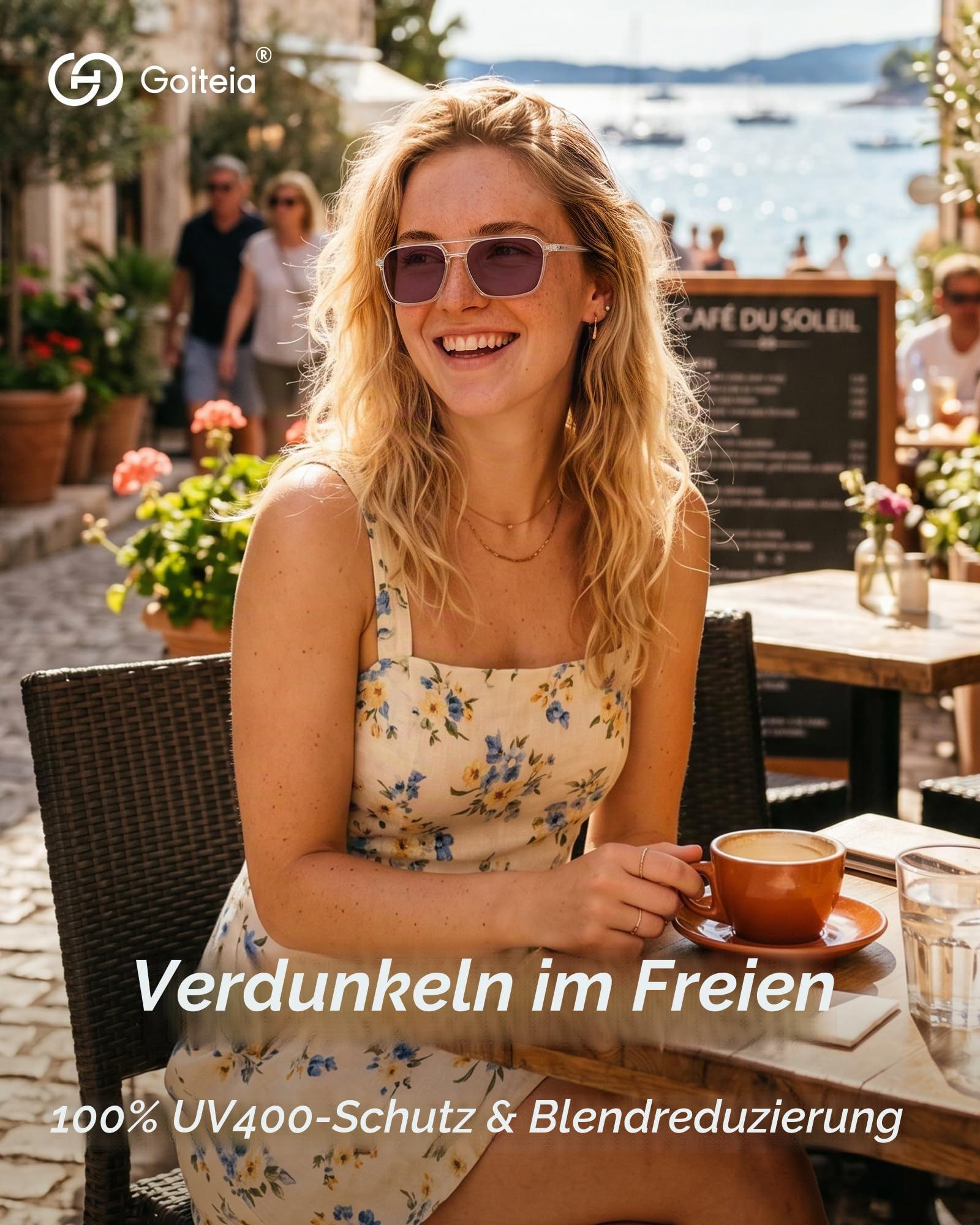 Goiteia FL-Rose Migränebrille – Lichtempfindlichkeitsbrille gegen fluoreszierendes LED-Blenden, Photophobie und Bildschirmblendung – mit Federbügeln für besseren Komfort