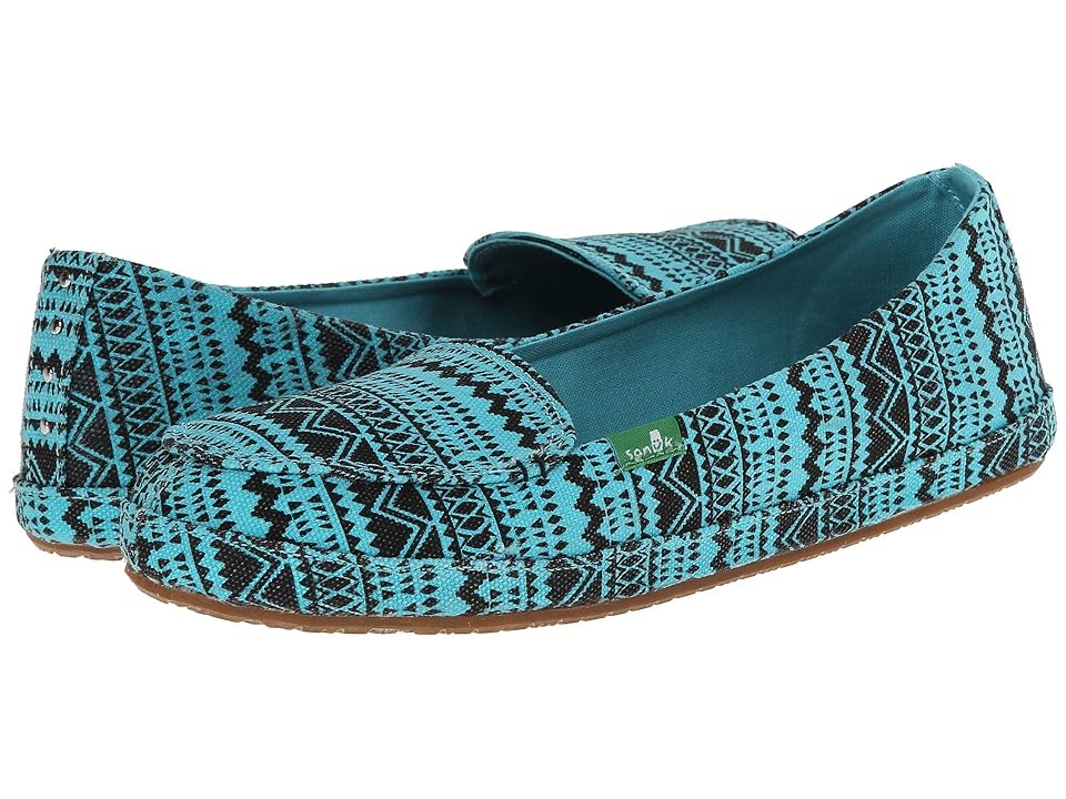 

Sanuk Mirage (Aqua/Tribal) Women's Slip on Shoes