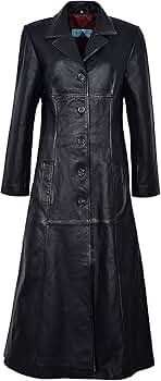Trench Ladies Black 298 Classic Full-Length Gothic Real