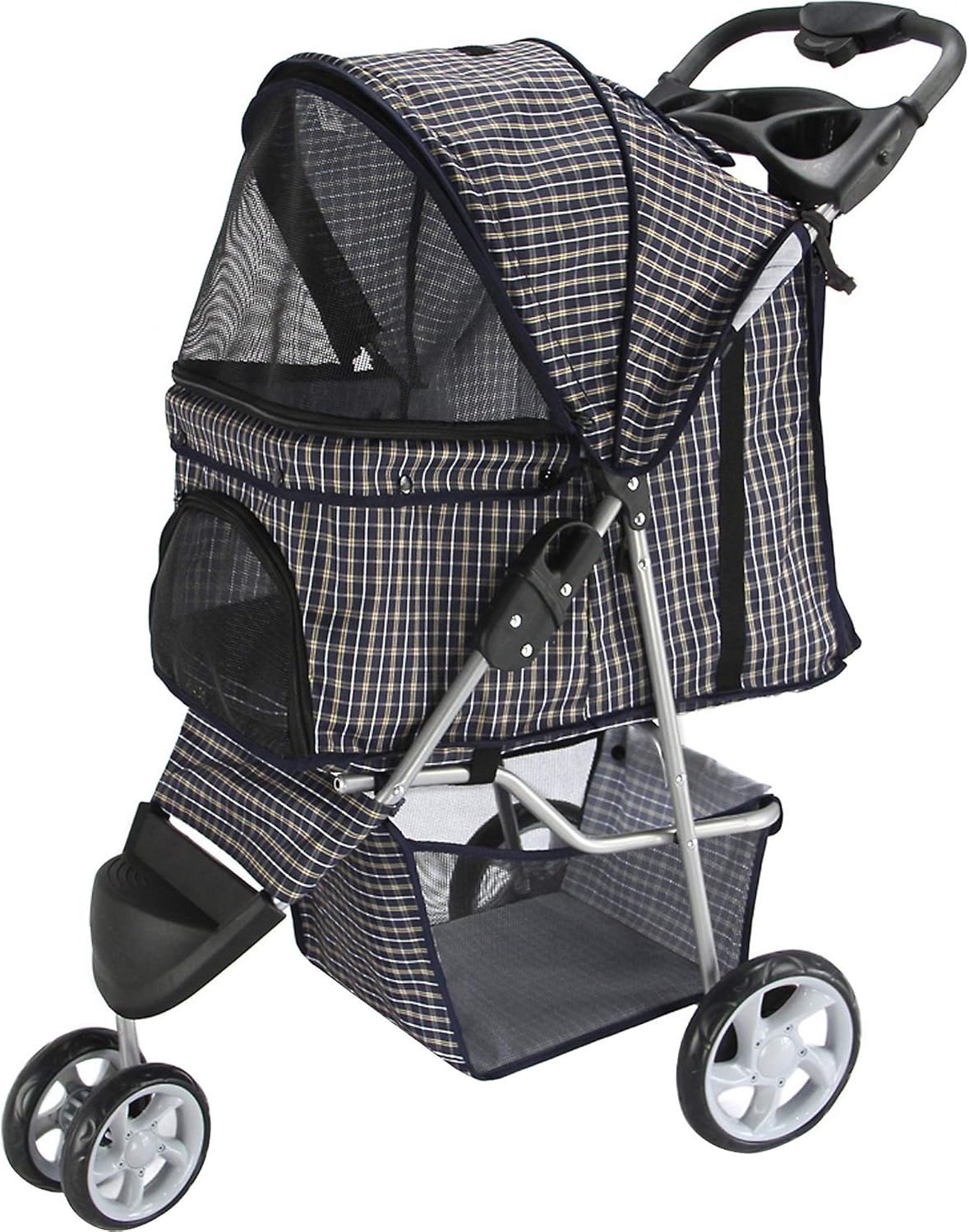 paws & pals folding dog & cat stroller