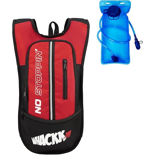 Whackk Marathon Red Running Bag |Unisex Camping & Hiking | Hydration Pouch Compartment w. Connecting Water ducts Pockets |Waist Packs|Motorcycle Trekking Outdoor (Bladder Not Included)