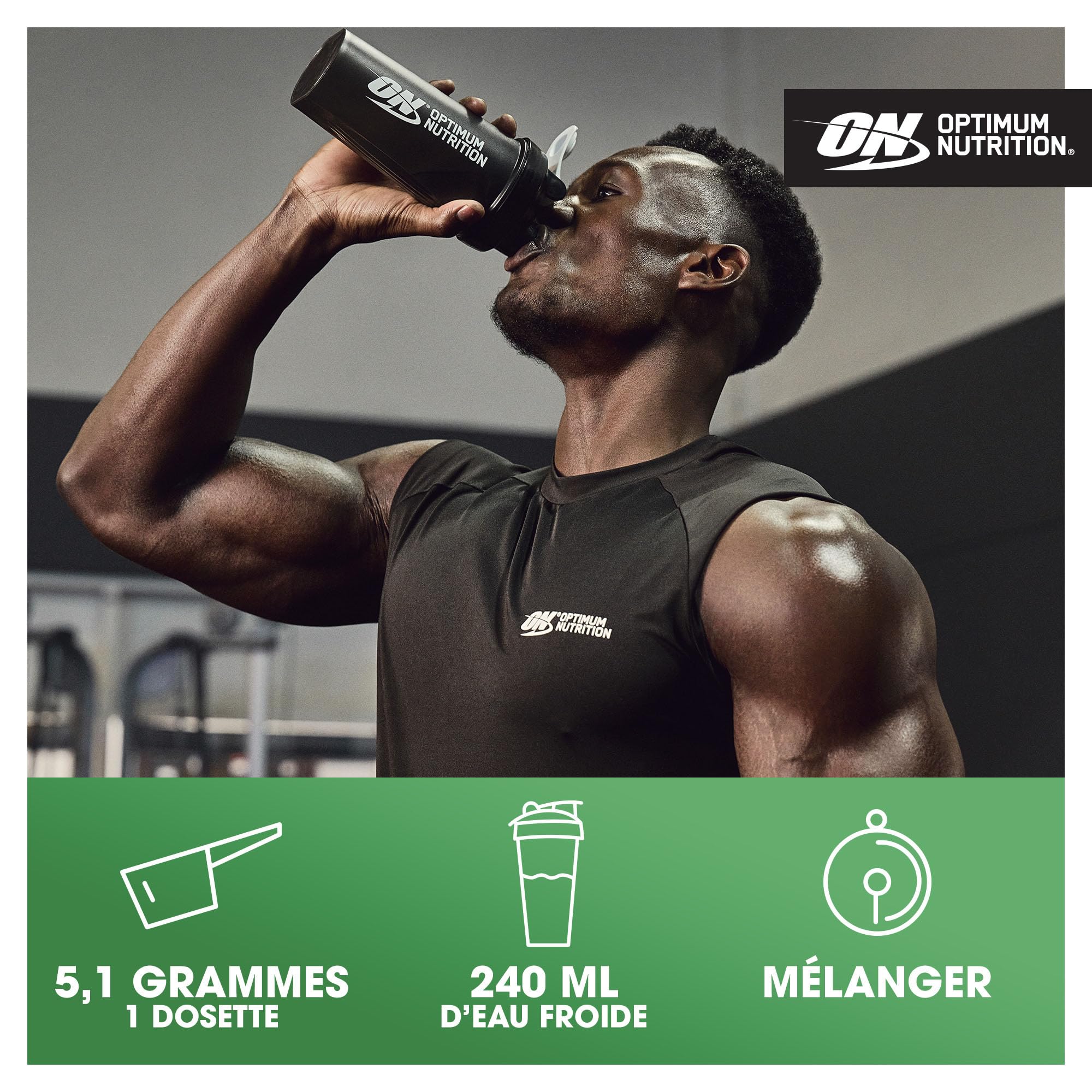 Optimum Nutrition Glutamine en poudre, Acide aminé l-Glutamine en poudre, complément alimentaire pour shake Post et Pre Workout, non aromatisé, 123 portions, 630 g