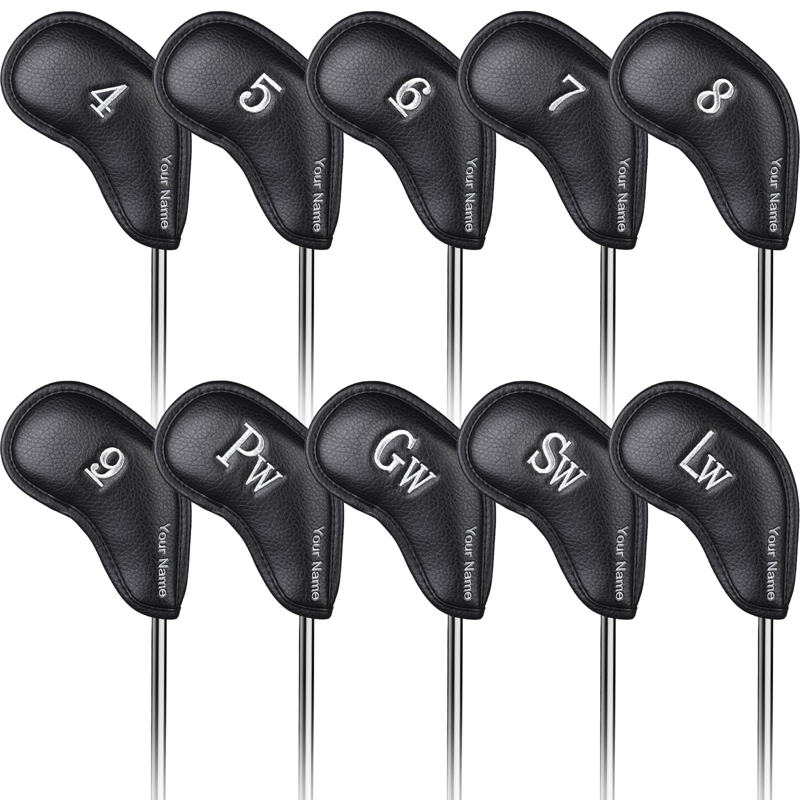 Craftsman Golf Magnetic Iron Headcovers Protective Cover with Large No. Available for Customize Name