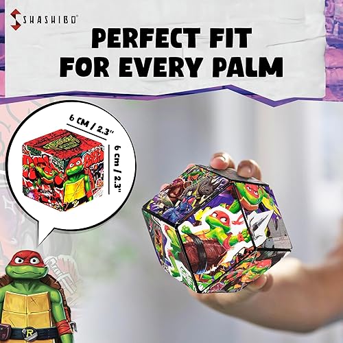 Miniatura 5 de SHASHIBO Teenage Mutant Ninja Turtles Shape Shifting Box - STEM Magnetic Fidget Cube That Transforms Into Over 70 Shapes, Download Fun in Motion