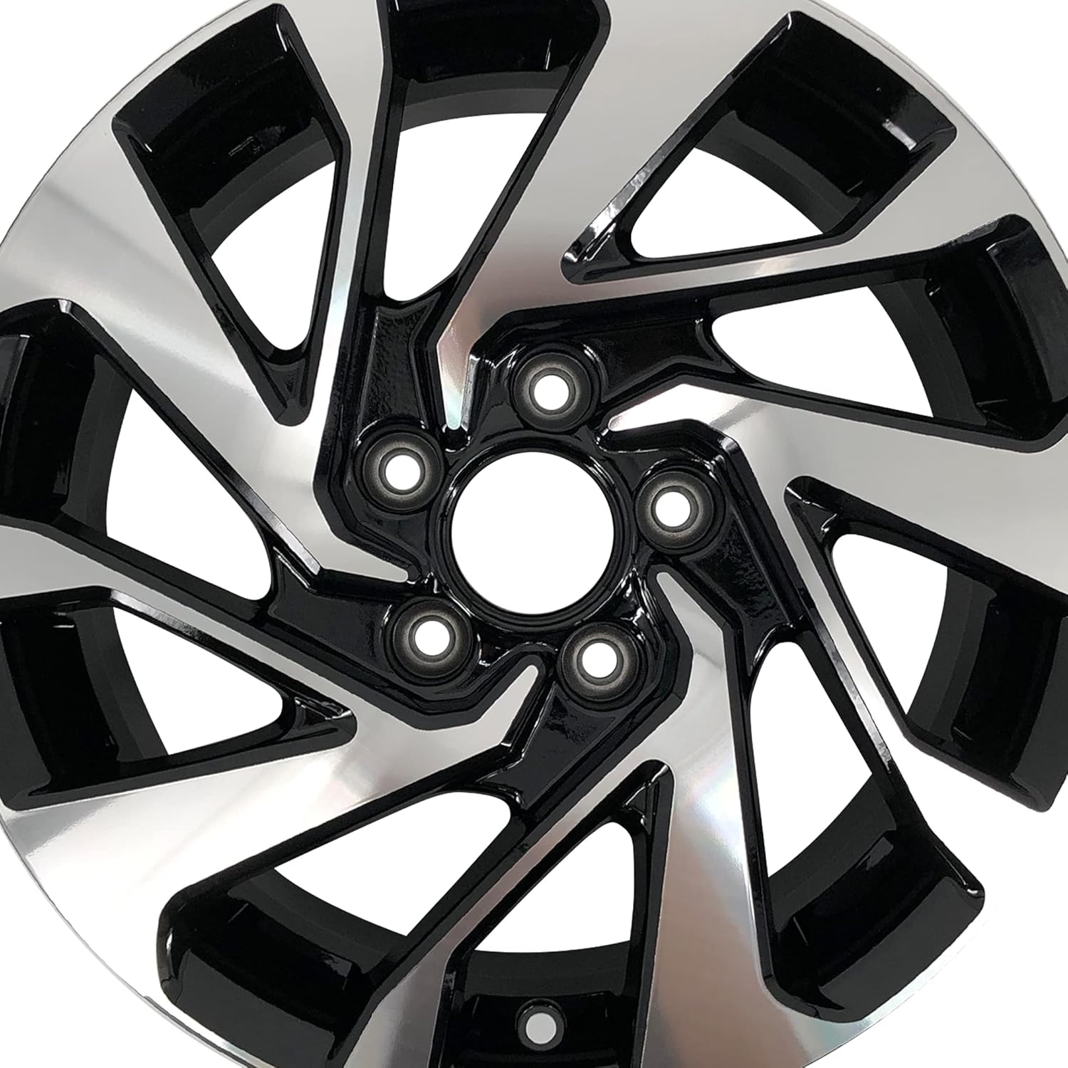 New Single 16” 16x7 Inch Alloy Wheel for 2016–2021 Honda Civic | OEM Design Replacement Rim | Machined Black Finish | Direct Fit - OE Stock Specs | 64095 64095B