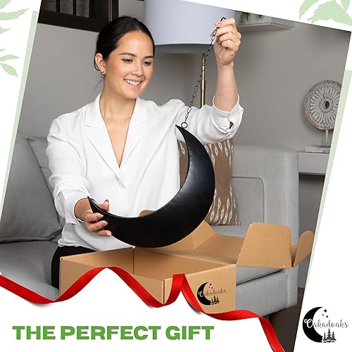 Miniatura 3 de Maceta colgante de luna, 14 suculentas artificiales, ideal para plantas de aire, mini cactus, plantas artificiales, macetas colgantes bohemias para