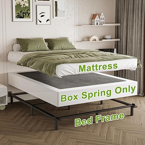 Miniatura 8 de Somier para Cama Queen de 10 Pulgadas - Somier de Servicio Pesado Base de Colchón de Metal con Cubierta de Tela, Sin Ruido, Fácil Montaje,
