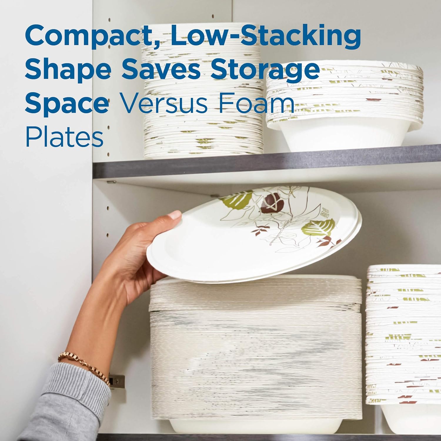 Georgia-Pacific Dixie Ultra Small Heavy-Weight Paper Platters by GP PRO, Pathways, SX9PLPATH (CASE), 1000 Count (125 Platters Per Pack, 8 Packs Per Case), White