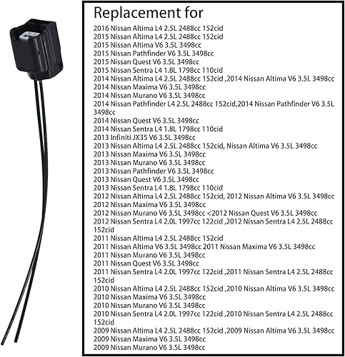 Miniatura 5 de AC Compresor Pigtail Motor Conector Lateral Arnés 1712339 Reemplazo para Nissan Altima Pathfinder Quest Sentra Infiniti JX35 V6 L4