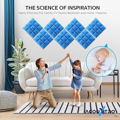 Miniatura 5 de Paquete de 12 paneles de espuma autoadhesivos a prueba de sonido, de expansión rápida, paneles acústicos de 2 x 12 pulgadas, paneles de pared