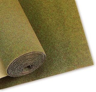 Model Train Grass Mat 100 x 250cm or 39x98inch Artificial Grass Mat for Decoration Craft Scenery ...