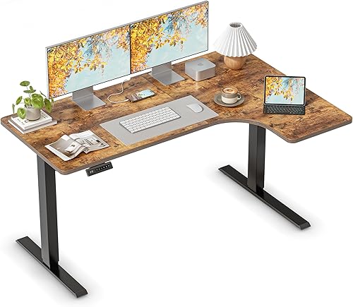 Miniatura 29 de FEZIBO - Escritorio eléctrico ajustable para trabajar sentado o de pie, 40 x 24 pulgadas, para oficina en casa, escritorio ergonómico para Negro