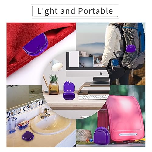 Miniatura 7 de Annhua Funda protectora bucal dental para ortodoncia con orificios de ventilación, soporte para dentadura, caja de alineador transparente para el