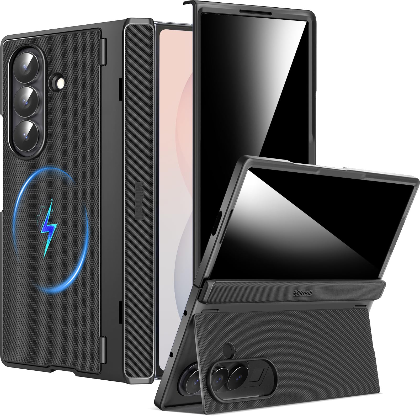 Miimall Etui do Samsung Galaxy Z Fold 8 Ultra z ochroną przed wzrokiem i zabezpieczeniem przed spojrzeniami i mag-Safe, odporne na zarysowania, uderzenia, pełna ochrona, smukłe, lekkie, cienkie etui