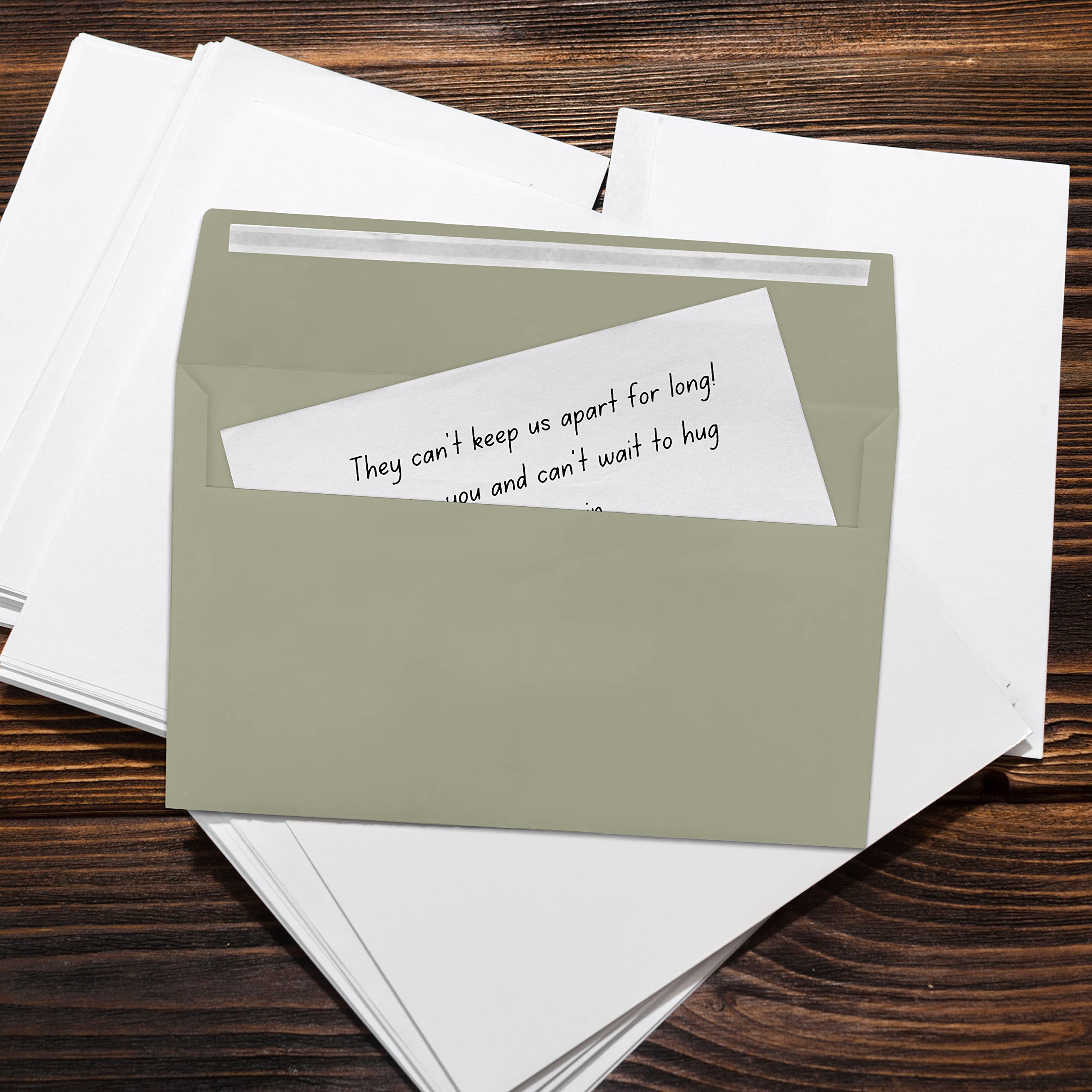 Darling Souvenir A2 Gris De Haute Qualité Enveloppes D'invitation (4 3/8 X 5 3/4) Euro V-Flap 80 LBS Auto-adhésif Parfait Pour Des Invitations, RSVP, Photo, Anniversaire-Packs Couleurs Disponibles