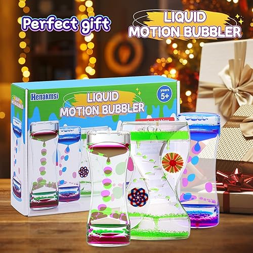 Miniatura 7 de Paquete de 3 temporizadores de burbujas de movimiento líquido para caliming, juguetes sensoriales, juguetes para el autismo, juguete para ansiedad,