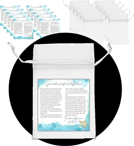 Miniatura 6 de Smiling Wisdom - 10 juegos a granel - Tarjetas de felicitación de historia de estrellas de mar de apreciación del personal de los empleados en