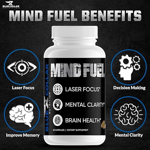 Miniatura 2 de Mind Fuel - Suplementos cerebrales para la memoria y la concentración, aumentan la salud del cerebro y la claridad mental, suplemento