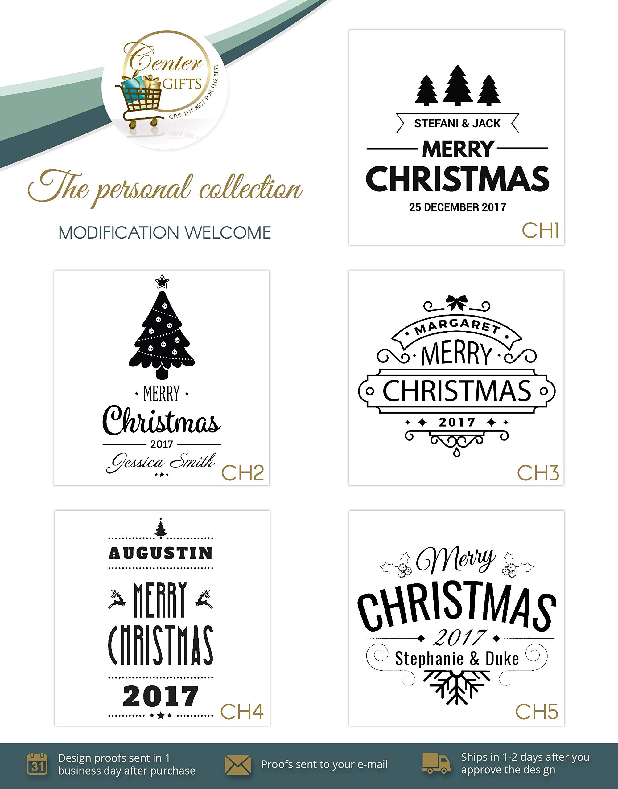 Personalized Christmas Beer Mug with Smooth Finish | Moscow Mule Copper Mugs Premium Quality Frosty Mug with Handle| Pure Solid Copper Mugs Perfect for Cold Drinks Beer Wine Bars Parties (16 oz)