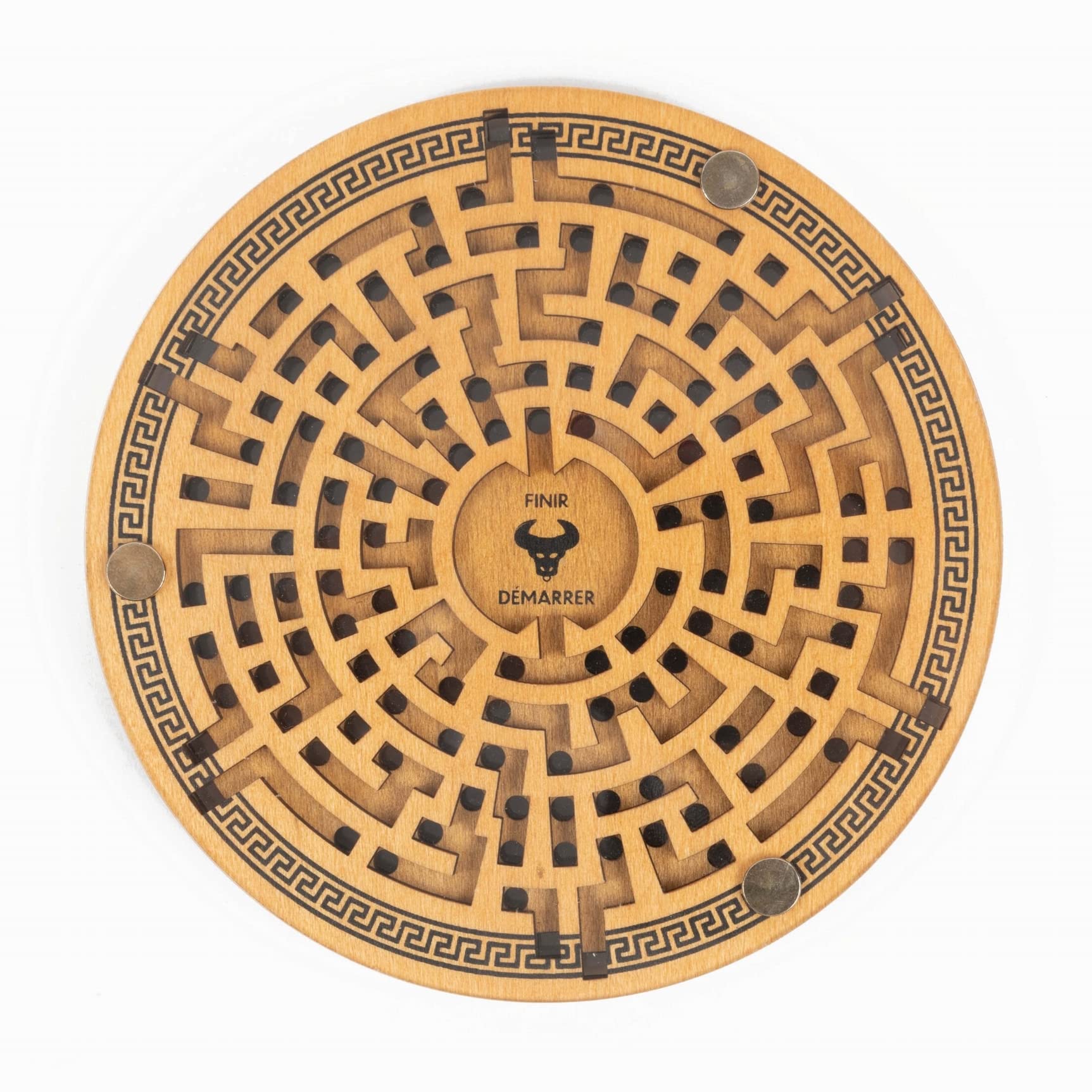 Professor Puzzle - Labyrinthe Antique - Casse-tête en Bois Double Face Inspiré du Mythe du Minotaure - Parviendrez-Vous à relever ce défi Mythique en retrouvant Votre Chemin ?