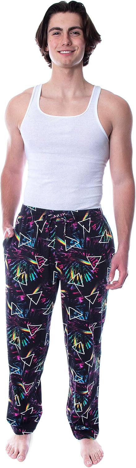Pink Floyd Adult Dark Side of the Moon Tie Dye Soft Cotton Pajama Pants - Image 4