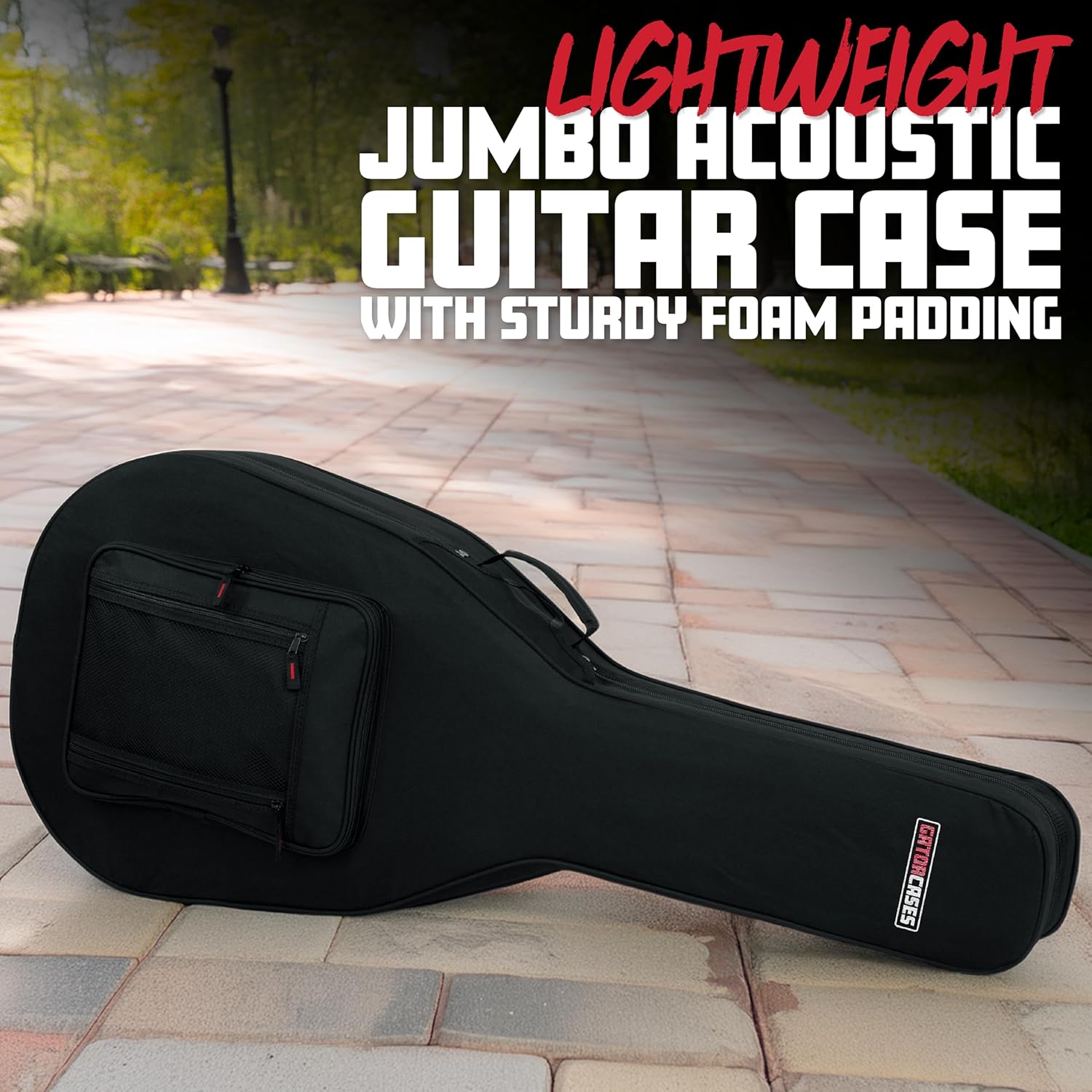Gator GL-AC-BASS Cases Lightweight Polyfoam Guitar Case For Acoustic Bass Guitars