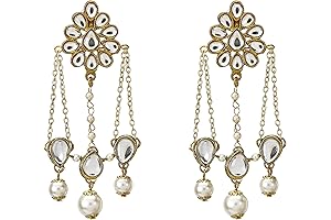 Designer Handcrafted Kundan Pearl Earrings - A Regal Adornment for Ethnic Attire