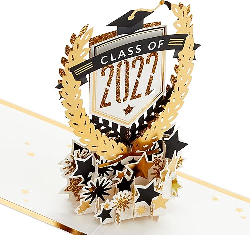 Hallmark Tarjeta de graduación desplegable Signature Paper Wonder (clase de 2022)