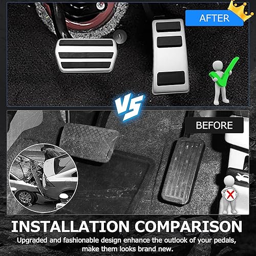 Miniatura 6 de Autorder Ajuste personalizado para cubierta de pedal Ford Escape 2020-2023Bronco SportMustang Mach-E 2021-2023 Accesorios antideslizantes de