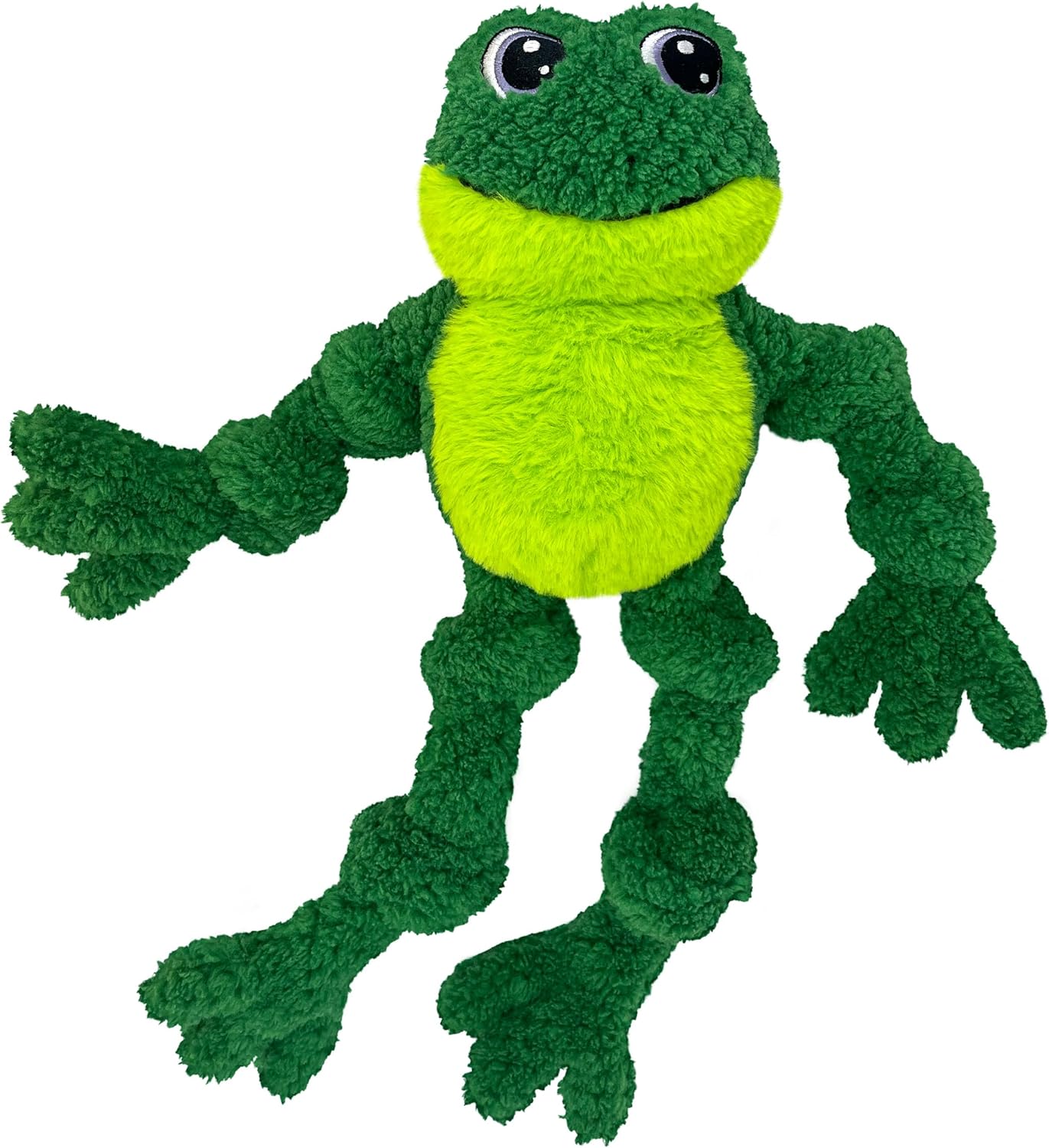 KONG Knots Oversized Dog Toy - Large/X-Large - with Inner Rope Skeleton (Frog/Monkey Combo)