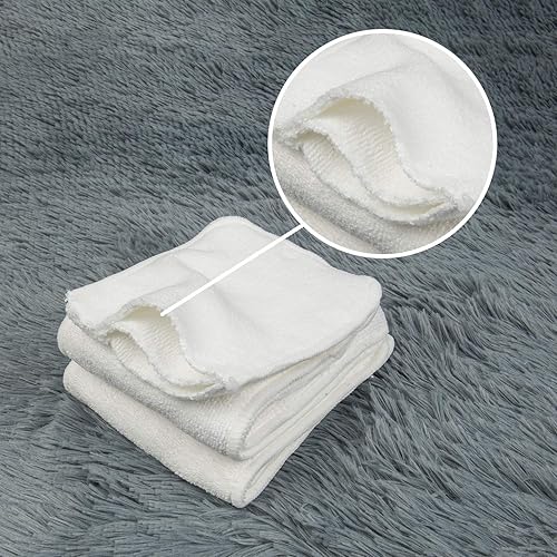 Miniatura 3 de ALVA BABY - 12 piezas de insertos de microfibra, forro de pañal de tela suave, insertos absorbentes de 3 capas, reutilizables para pañales de tela
