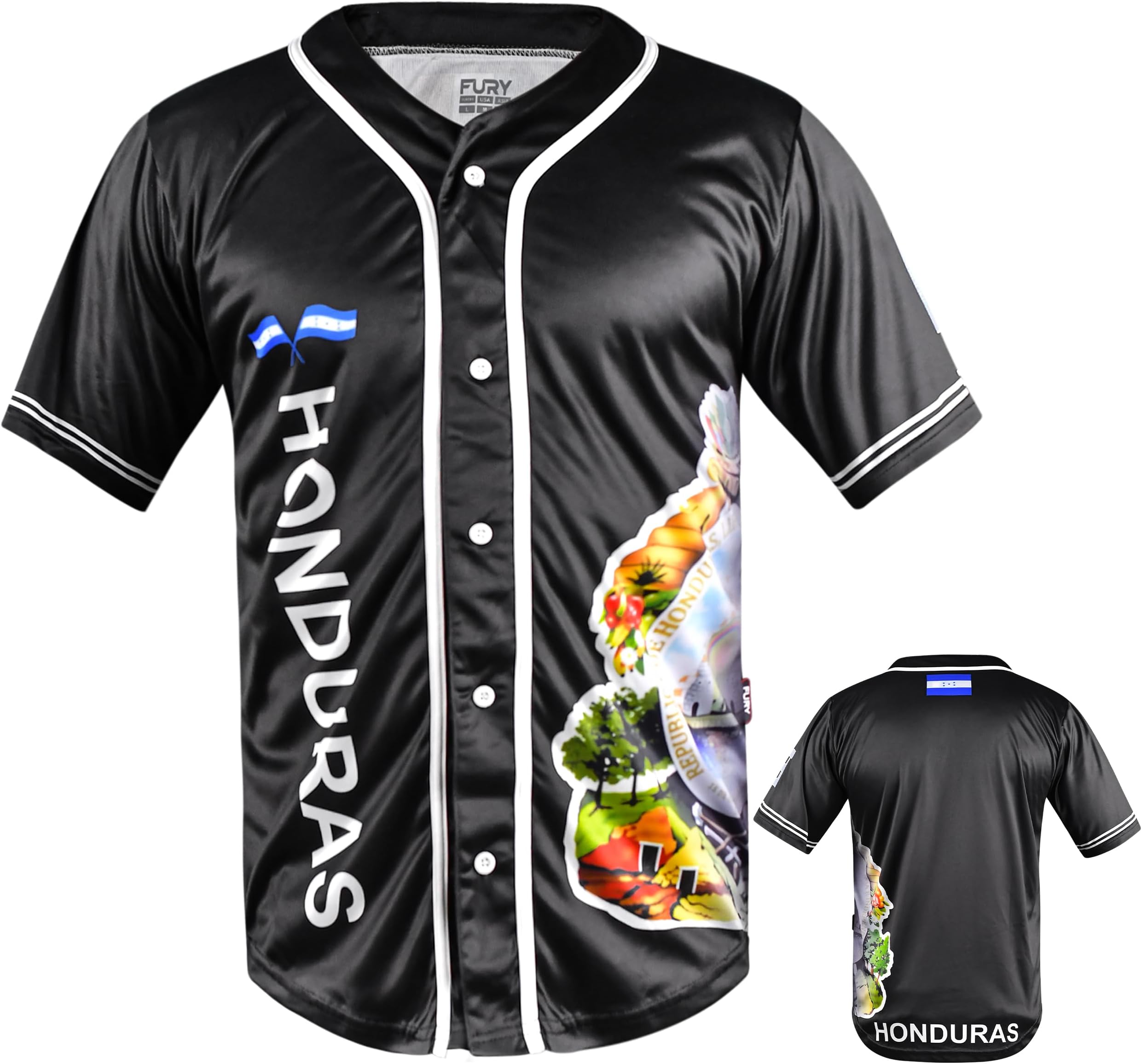 fox & furyBlack Baseball Jerseys Mexico, Guatemala, El Salvador, Honduras, Venezuela, Puerto Rico, Brazil, Cuba, Nicaragua