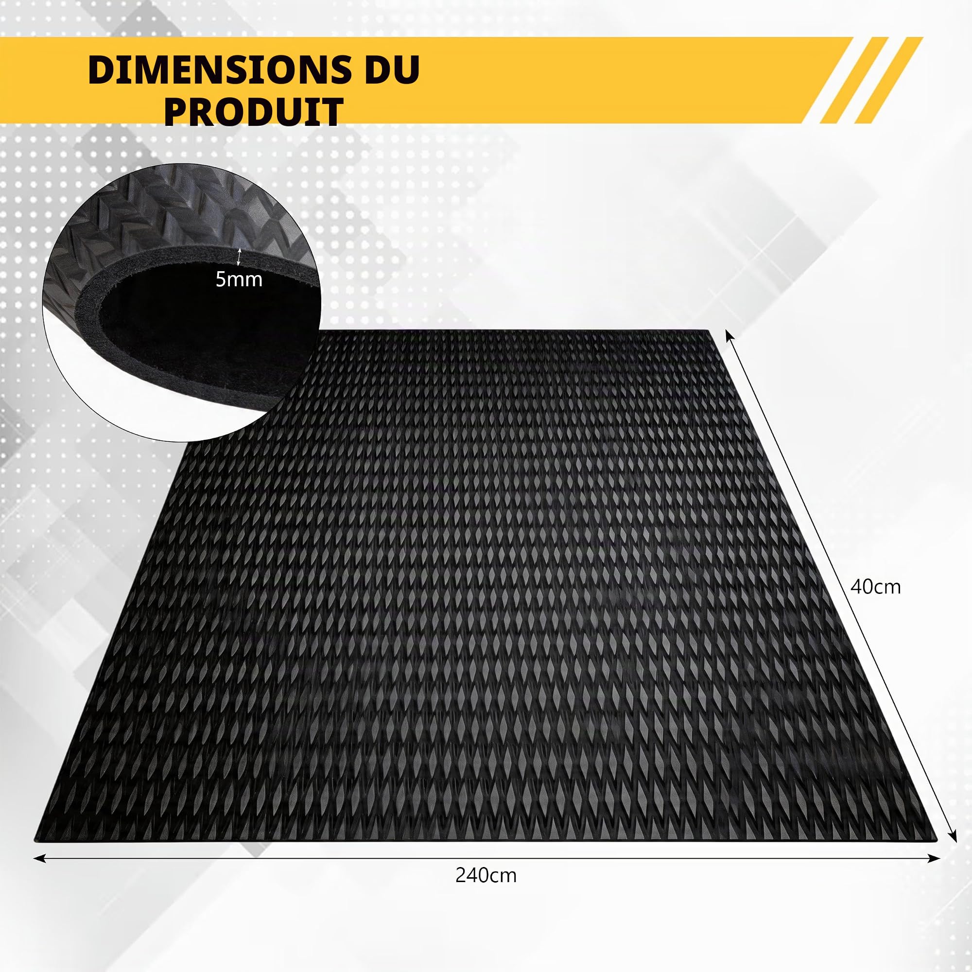 Tapis de Bateau en Mousse EVA, épaisseur 5mm antidérapant, Tapis Autocollant en Caoutchouc Mousse pour Yacht, Bateau à Moteur, Camping-Car et Bateau de pêche