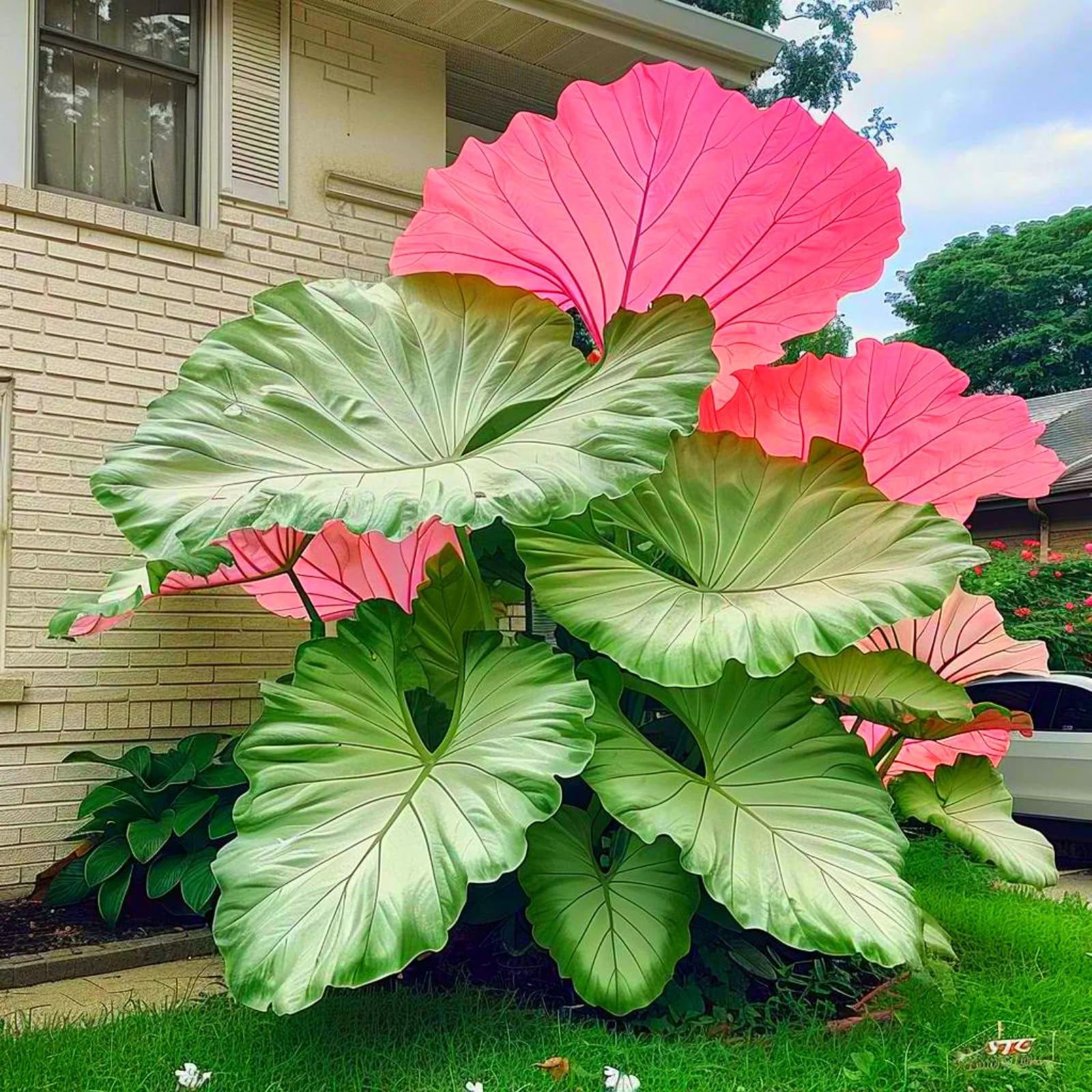 Bulk Elephant Ear Rhizome Surprise Growth, Colocasia Gigantea Bulbs, No Watering Required, Professional Planting-e-6Bulbs