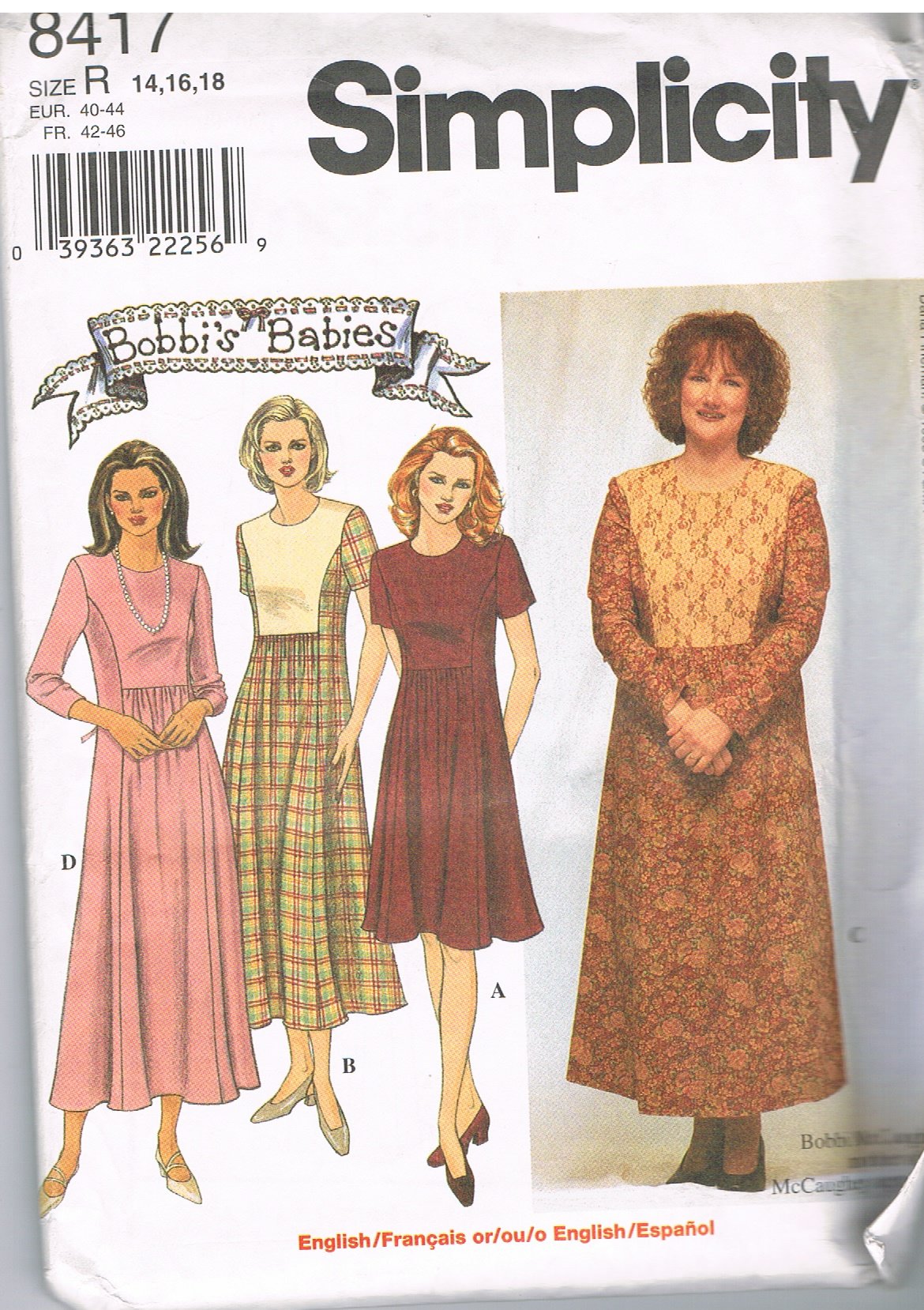 Simplicity 8417 Bobbi McCaughey patron robe facile débutant